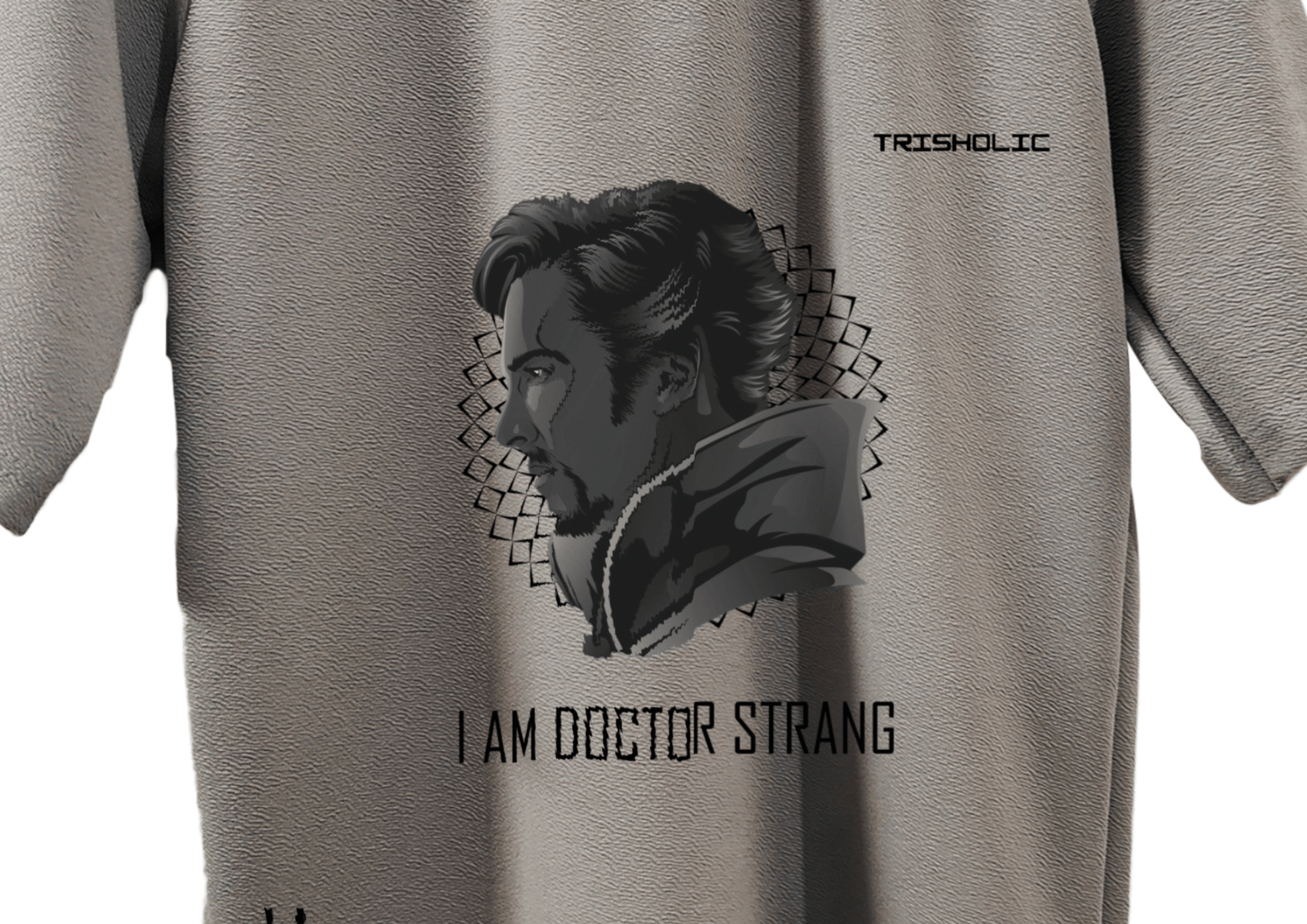 "Model wearing Trisholic Marvel oversized tee - back Avengers print"