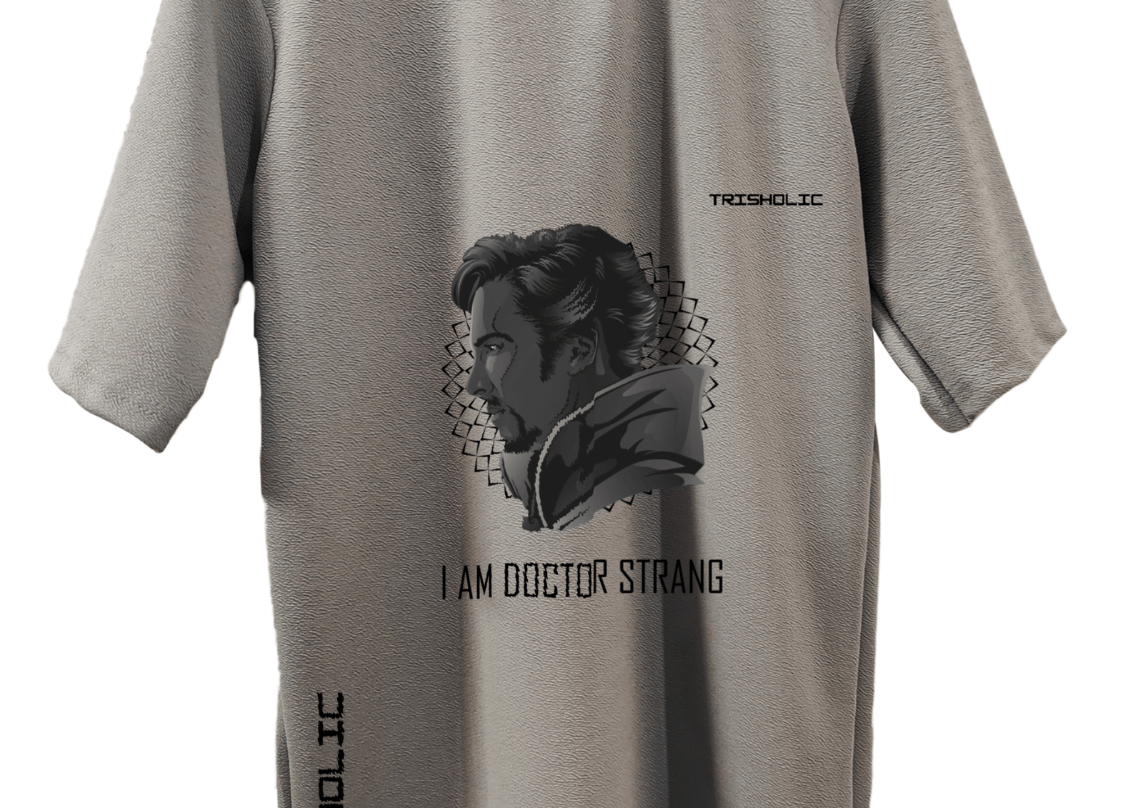 "Trisholic Avengers Oversized T-Shirt front view with Marvel superheroes"