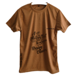 Minimalist white Trisholic shirt with the quote “Discipline Over Motivation” in sharp black type.