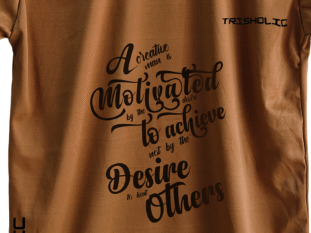 Black streetwear-inspired tee from Trisholic with bold white text “Dream. Plan. Execute.”