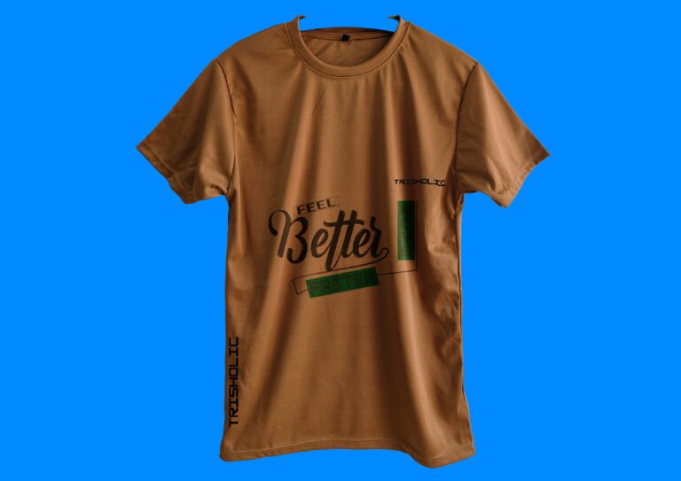 Peach color Feel Better printed t-shirt with bold front graphic