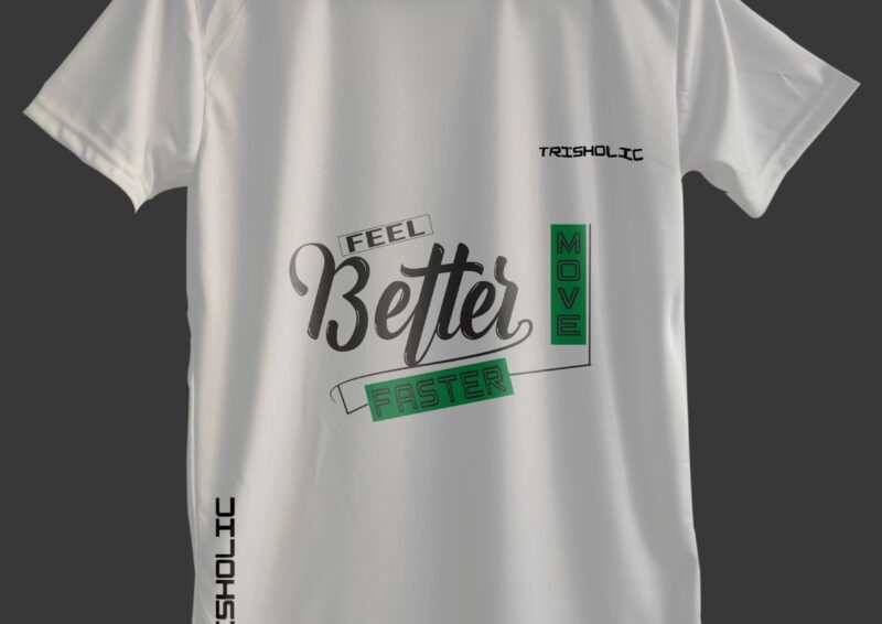 Model wearing white Feel Better printed t-shirt with jeans