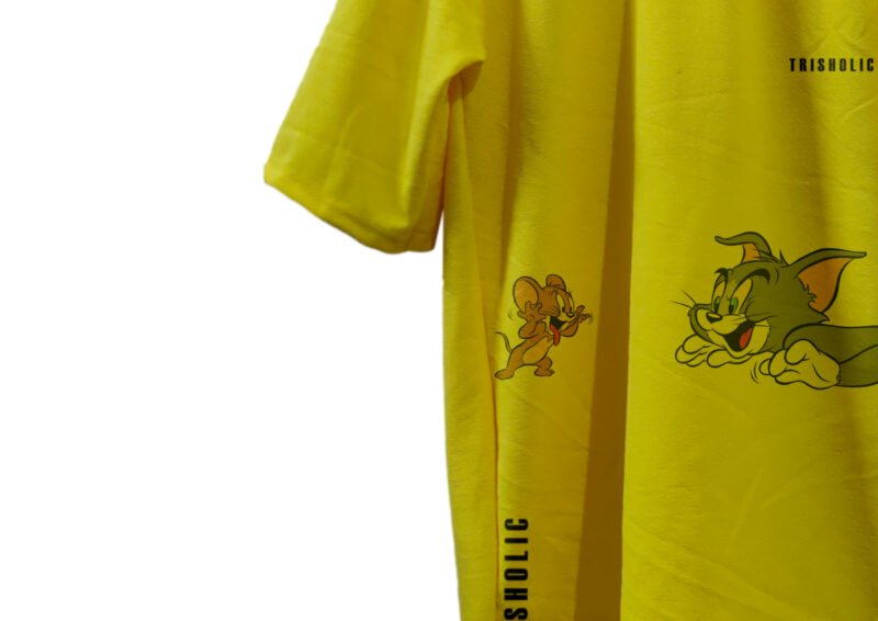 Trisholic T-shirt with Jerry peeking from the pocket and Tom below.