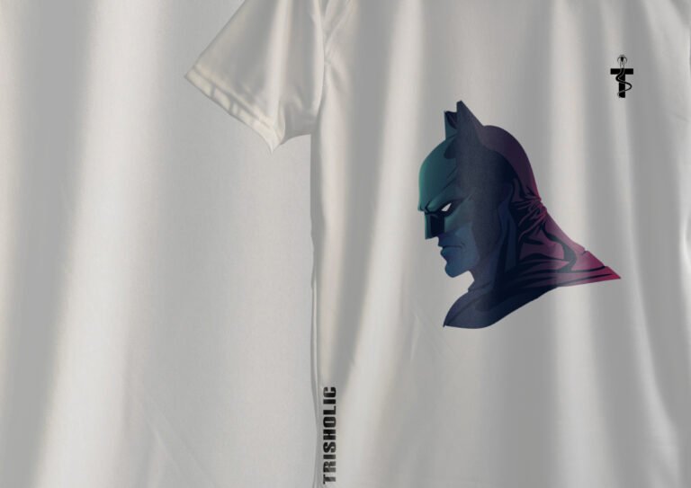 Urban-style Batman vector with graffiti textures and splatter effects