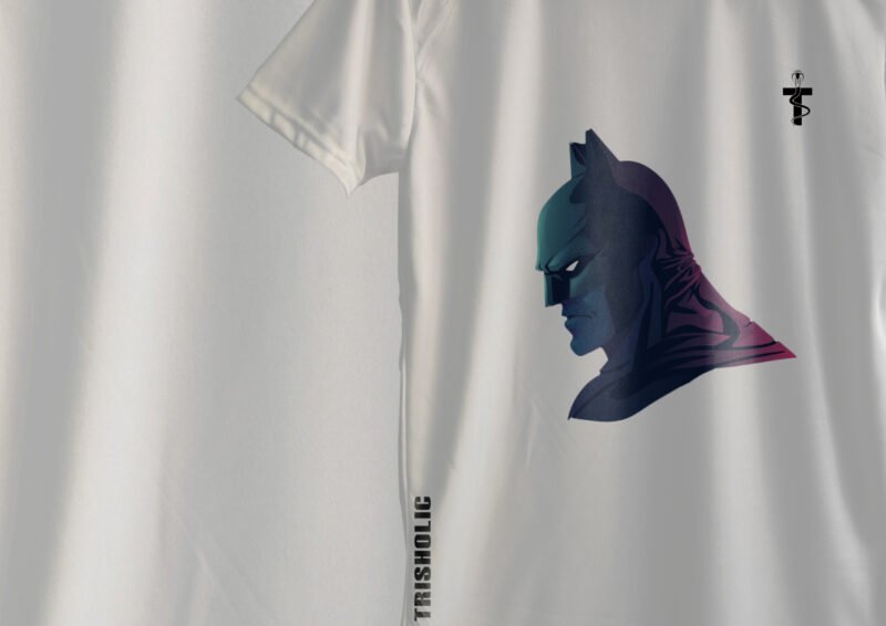 Urban-style Batman vector with graffiti textures and splatter effects