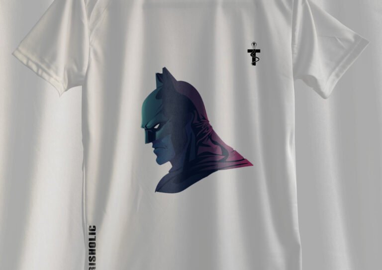 Vector of Batman symbol merged with Gotham City skyline