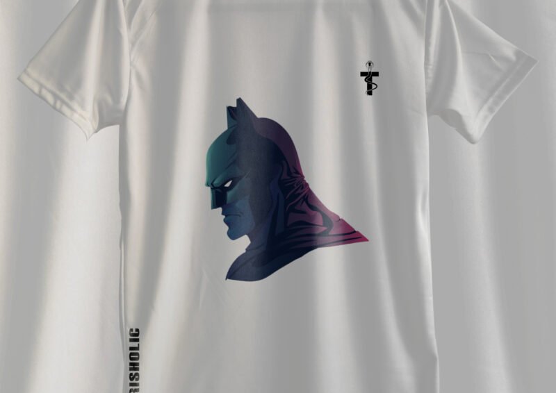 Vector of Batman symbol merged with Gotham City skyline