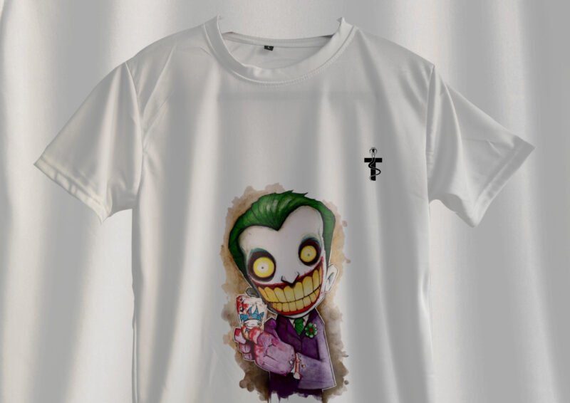 Graffiti-inspired Joker face vector with spray textures and street art feel