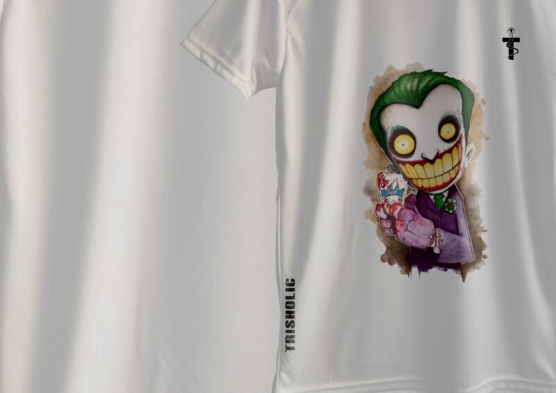 Vector of Joker character holding a gaming controller