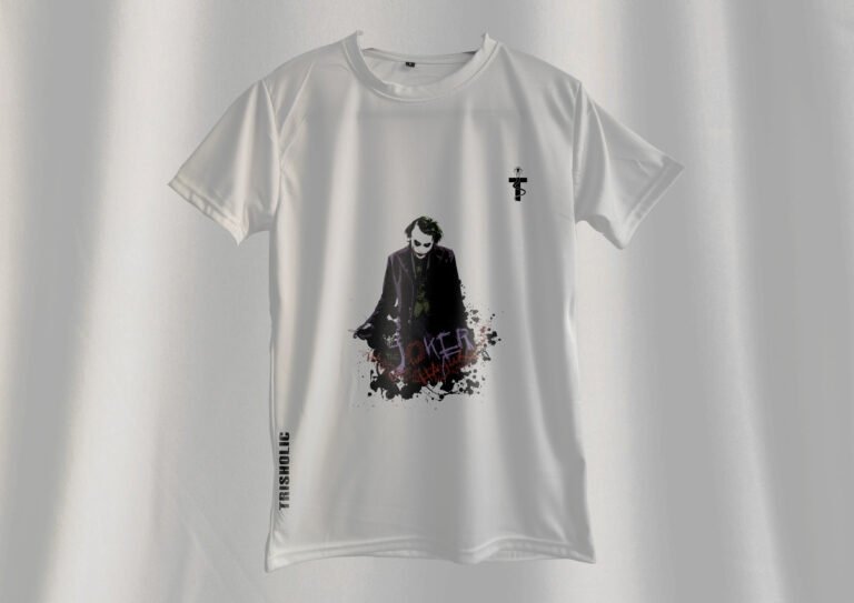 Front view of Joker Series oversized T-shirt with bold comic-style print
