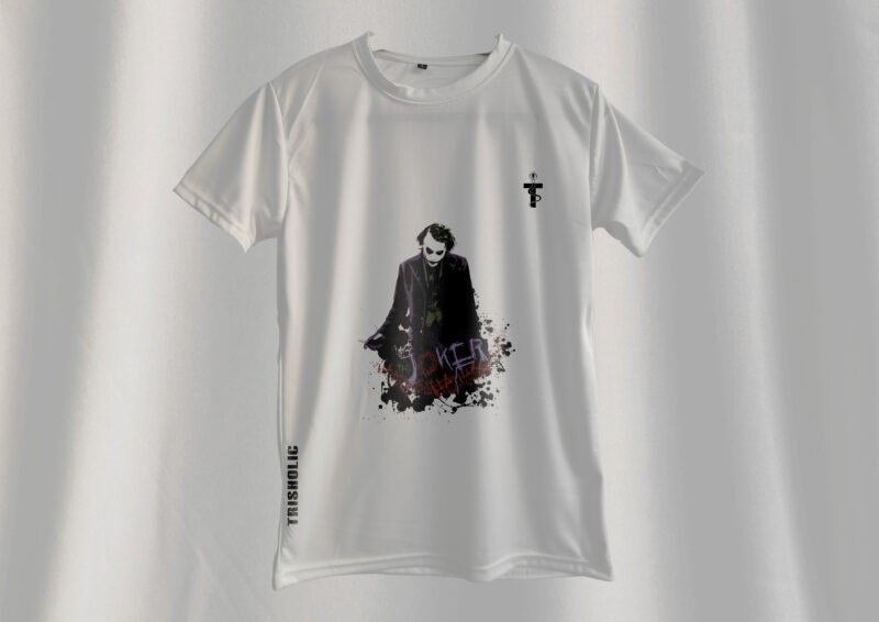 Front view of Joker Series oversized T-shirt with bold comic-style print