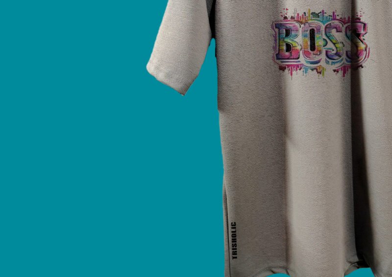 Flat lay of Boss quote oversized t-shirt