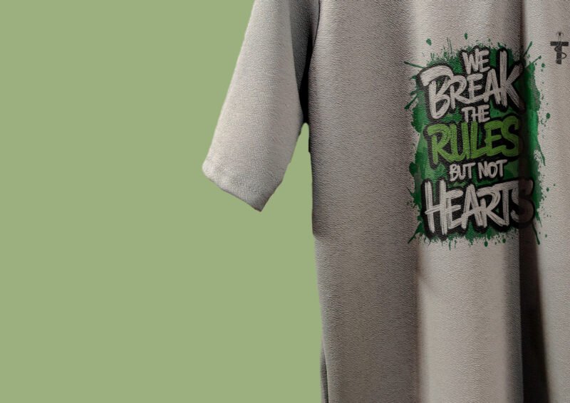 Back view of unprinted grey tee