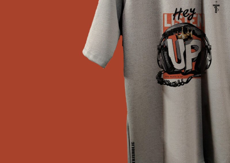 Close-up of print and soft cotton texture