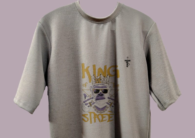Styled streetwear shot of King Of Street t-shirt