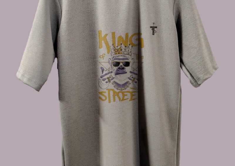 Close-up of King Of Street printed quote