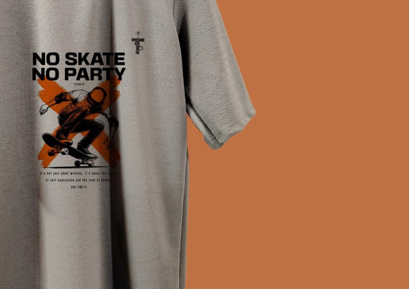 Street styled Trisholic skate quote t-shirt