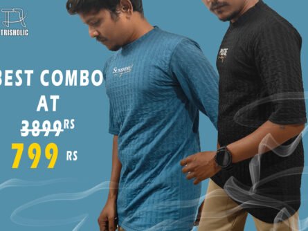 Popped Blue & Black T-Shirts for Trendsetters