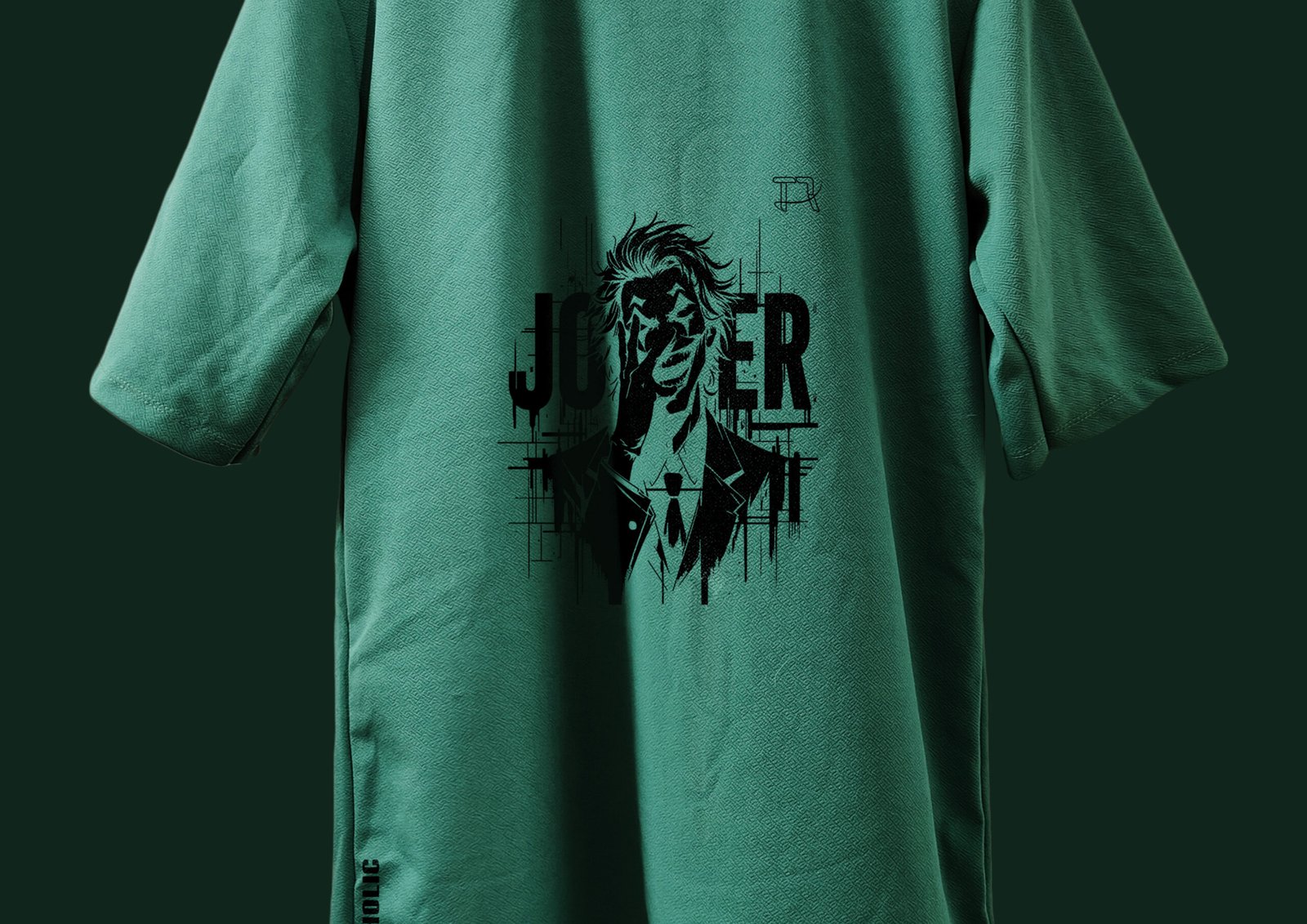 Back View Showing “Laughing Joker” Quote Print