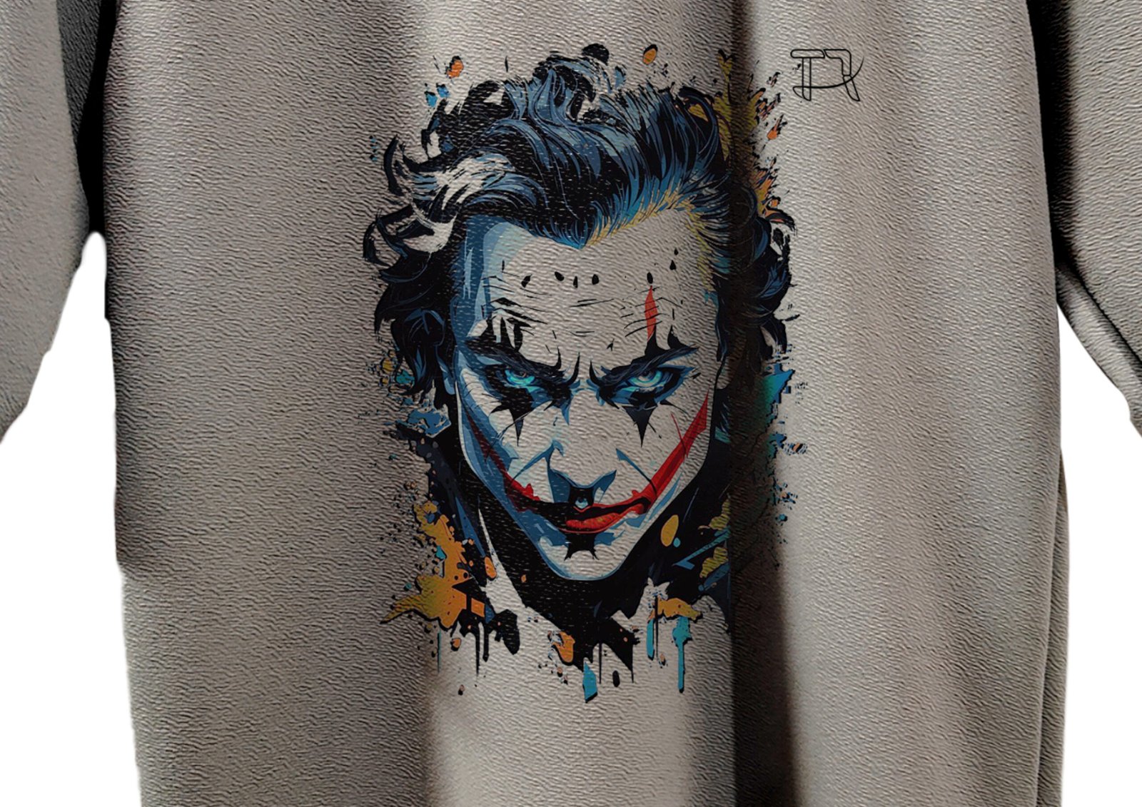 Back view of Joker graffiti artwork