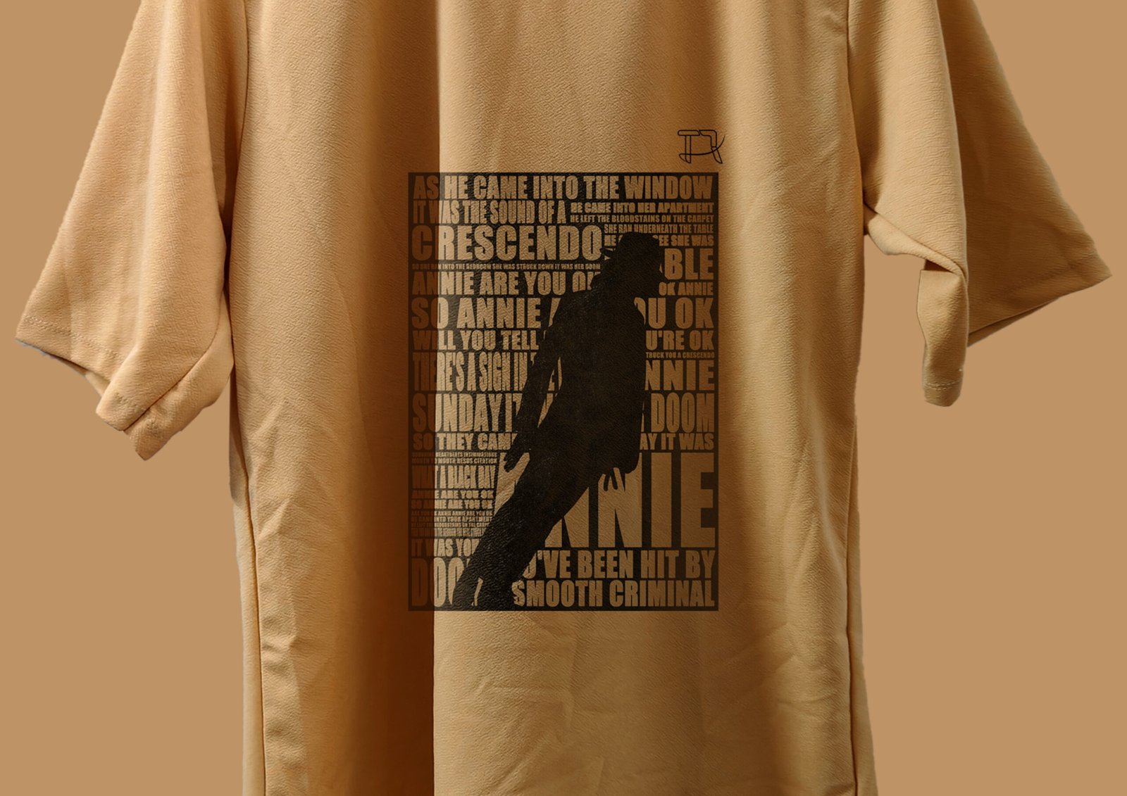 Michael Jackson graphic tee in soft peach color