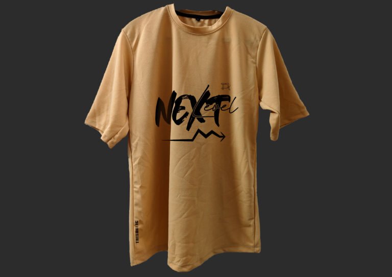 Unisex Peach Drop Shoulder T-Shirt Front View