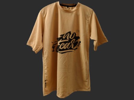 Peach Drop Shoulder T-Shirt Front View on Model