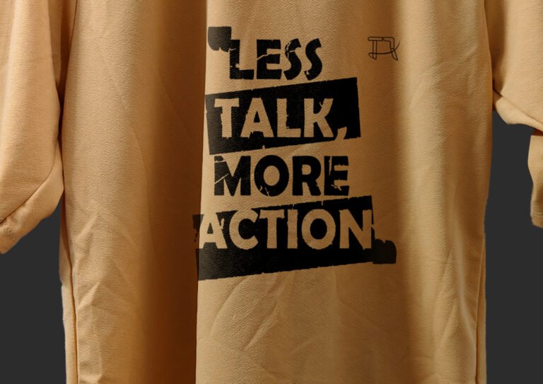 Close-Up of T-Shirt Fabric and Seam Detailing