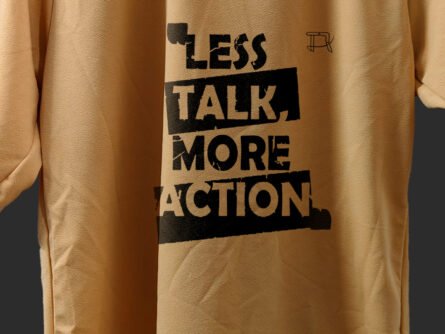 Close-Up of T-Shirt Fabric and Seam Detailing