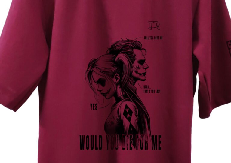 Styled Look Casual U#ModelShoot, #RedOversizedTee, #CoupleVibe, #CrazyLove, #UrbanWear, #GothamInspired, #IllustratedLook, #CasualBold, #TrisholicEdition, #GrungeWear rban