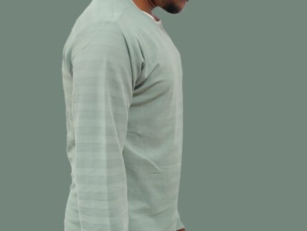 Rear view of sea green Trisholic full sleeve t-shirt