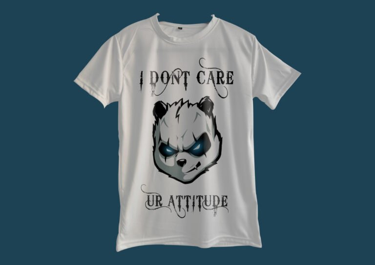 i don’t care your attitude white color tee for men