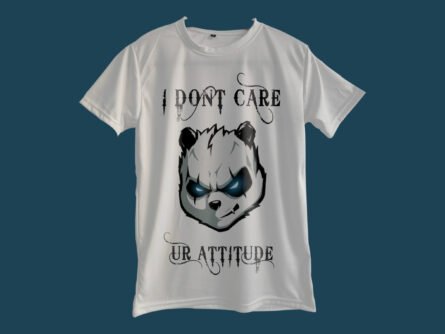 i don’t care your attitude white color tee for men