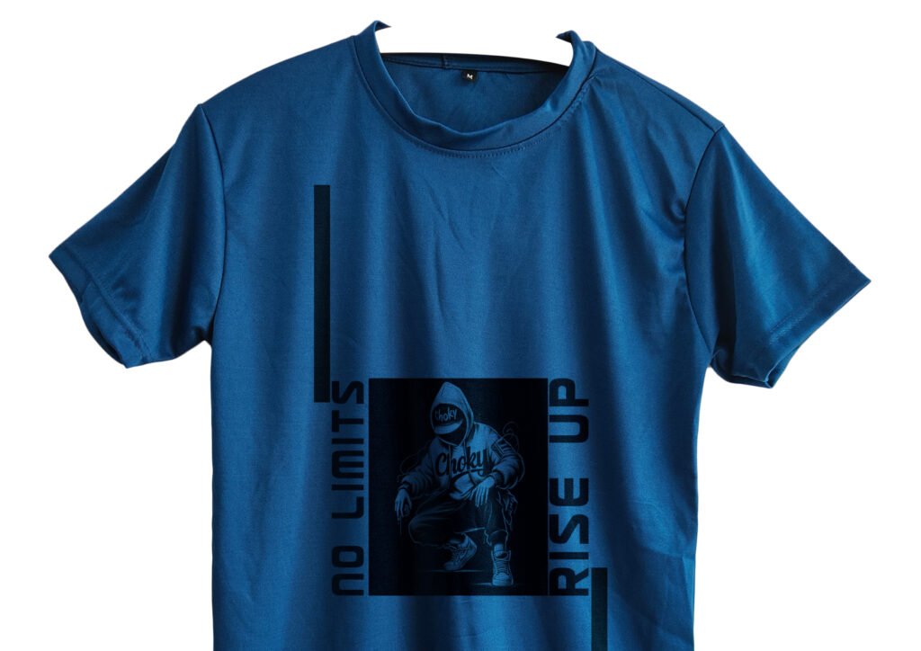 no limits blue t-shirt, stylish oversized tee, rise up graphic t-shirt, men’s blue streetwear, casual oversized cotton tee, soft fabric blue shirt, fashion blue t-shirt, oversized fit streetwear, youth style tee india, trendy blue fashion