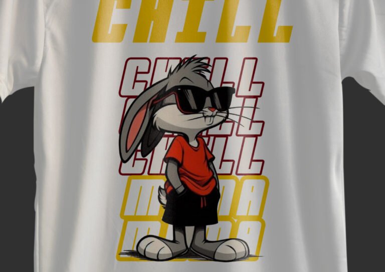 chill mama white color slim fit graphic t-shirt