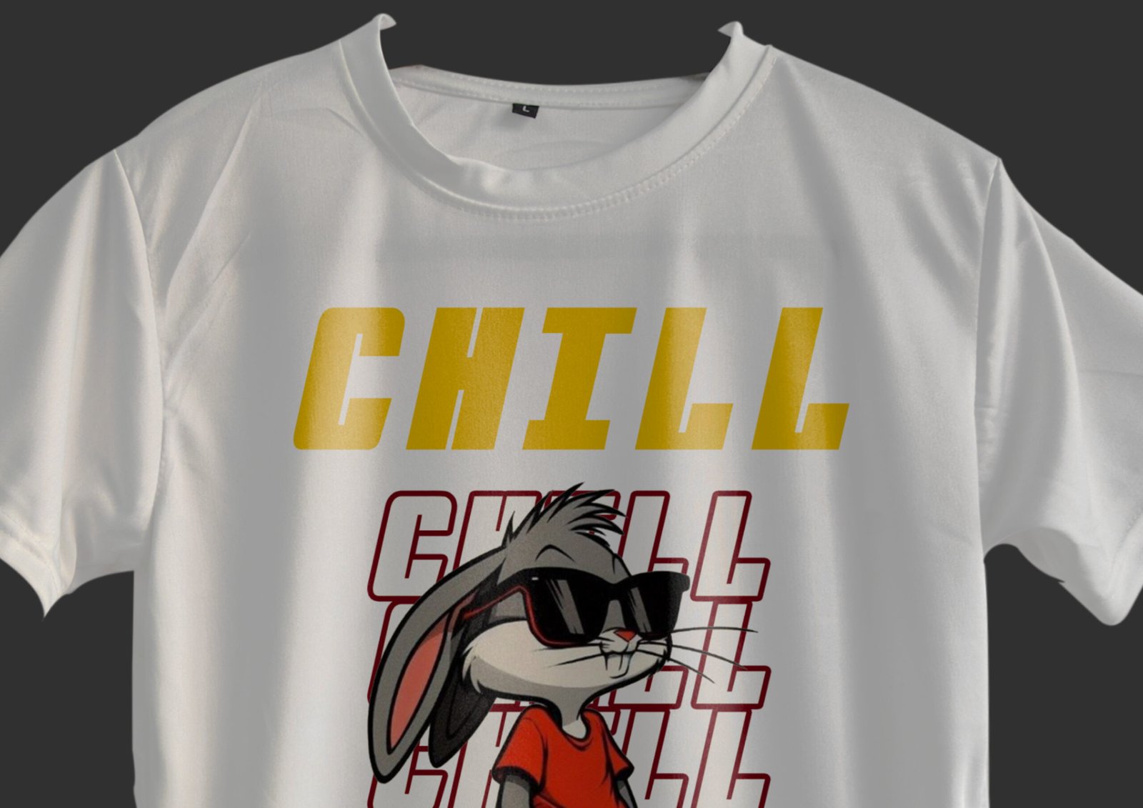 chill mama white color slim fit tee for men streetwear