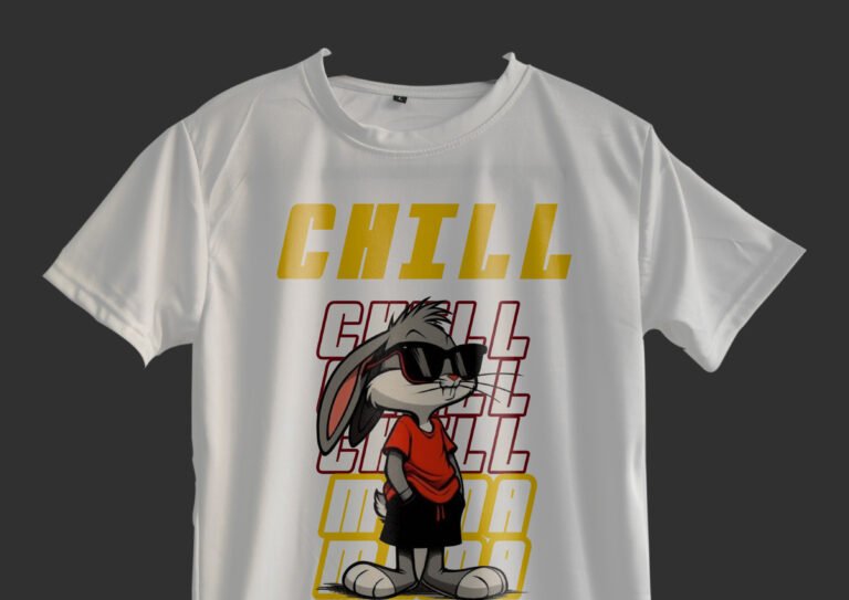 urban chill mama white color slim fit t-shirt for men