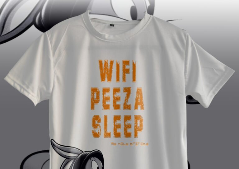 WiFi Pizza Sleep Oversized T-Shirt Back View wifi pizza sleep oversized t-shirt back, plain back oversized tee india, plain back oversized tee usa, drop shoulder oversized cotton tshirt, white oversized tee india, white oversized tee usa, comfy oversized shirt, casual oversized t-shirt, unisex oversized tee, streetwear oversized fashion