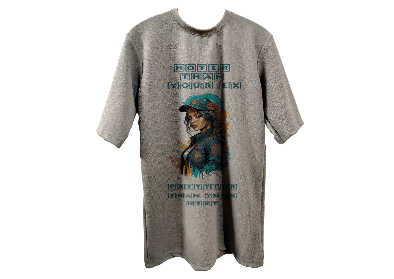 Hotter Than Your Ex gray color tee casual streetwear