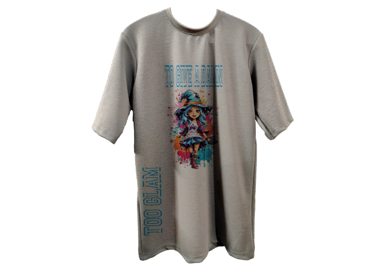 Too Glam Grey Drop Tee Oversized T Shirt for Women