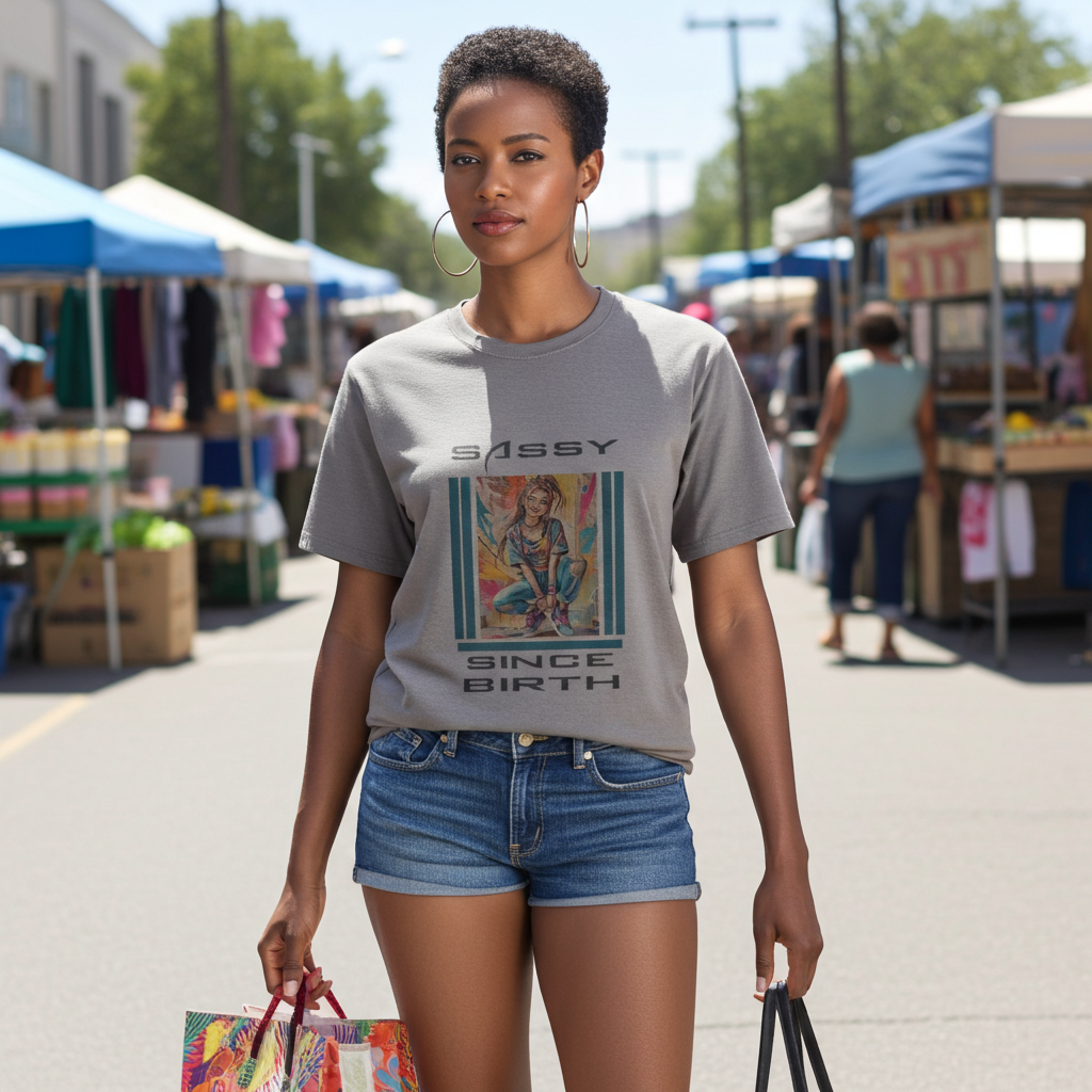 Gray color loose fit t shirts for women