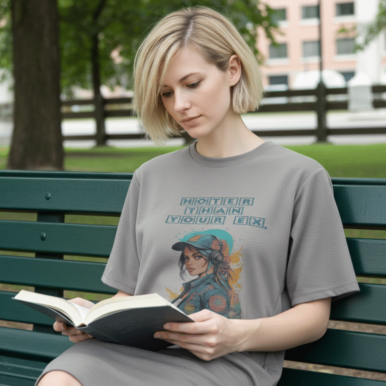 Hotter Than Your Ex gray t shirt fashion look