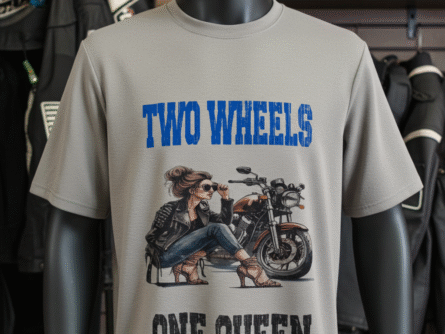 Biker queen oversized t shirt grey