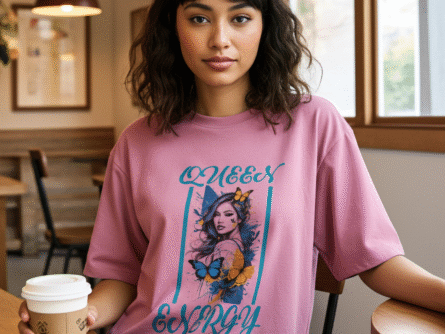 Queen Energy Cotton Candy Tee with Jeans