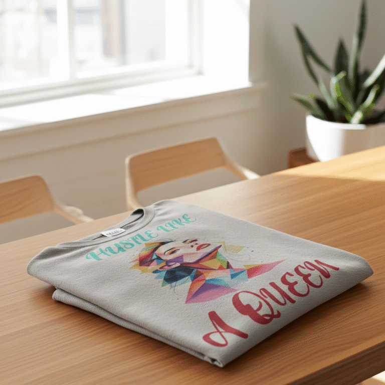 Queen print baggy t shirt grey