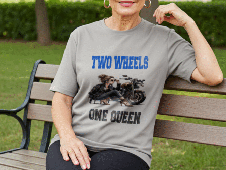 Queen print oversize t shirt grey