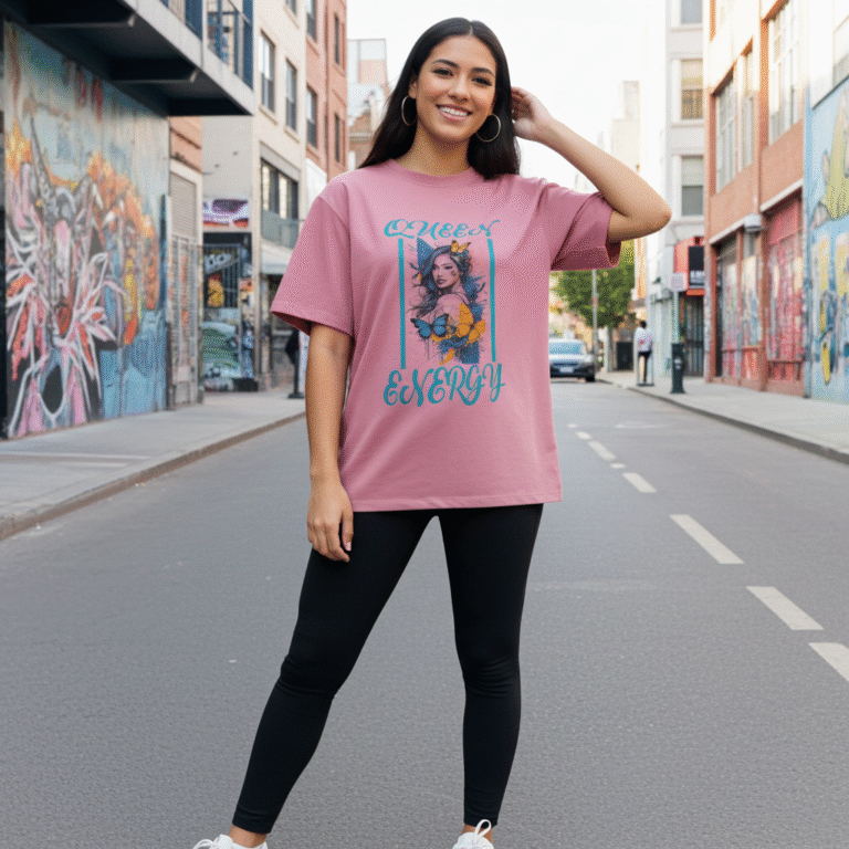 Loose fit cotton candy streetwear outfit