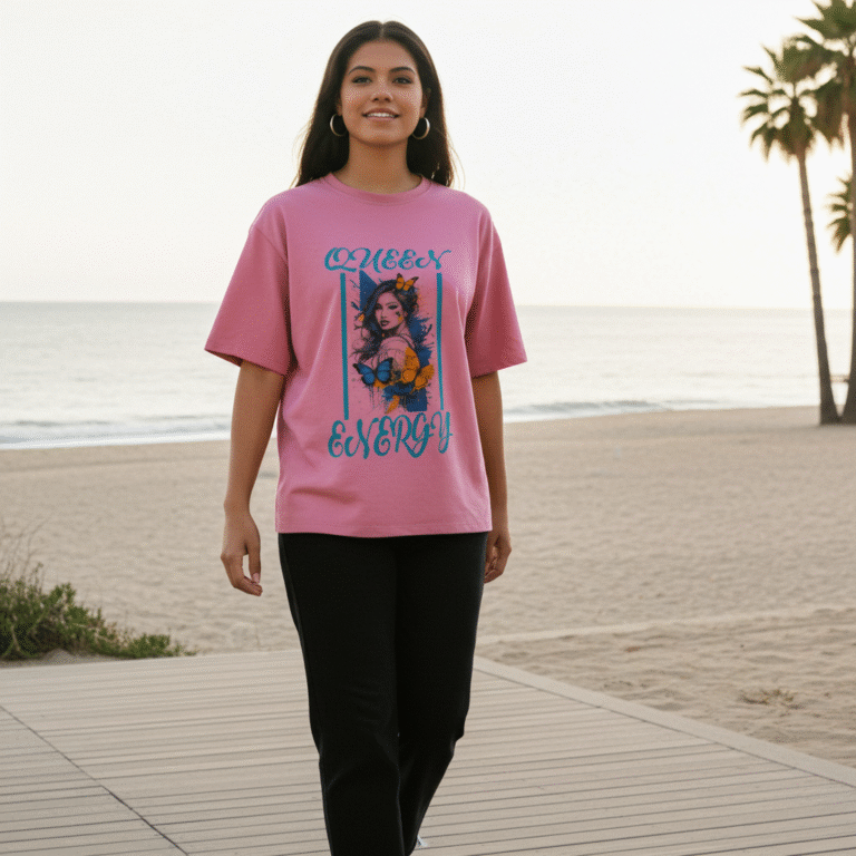 Cotton candy oversized tee fashion statement