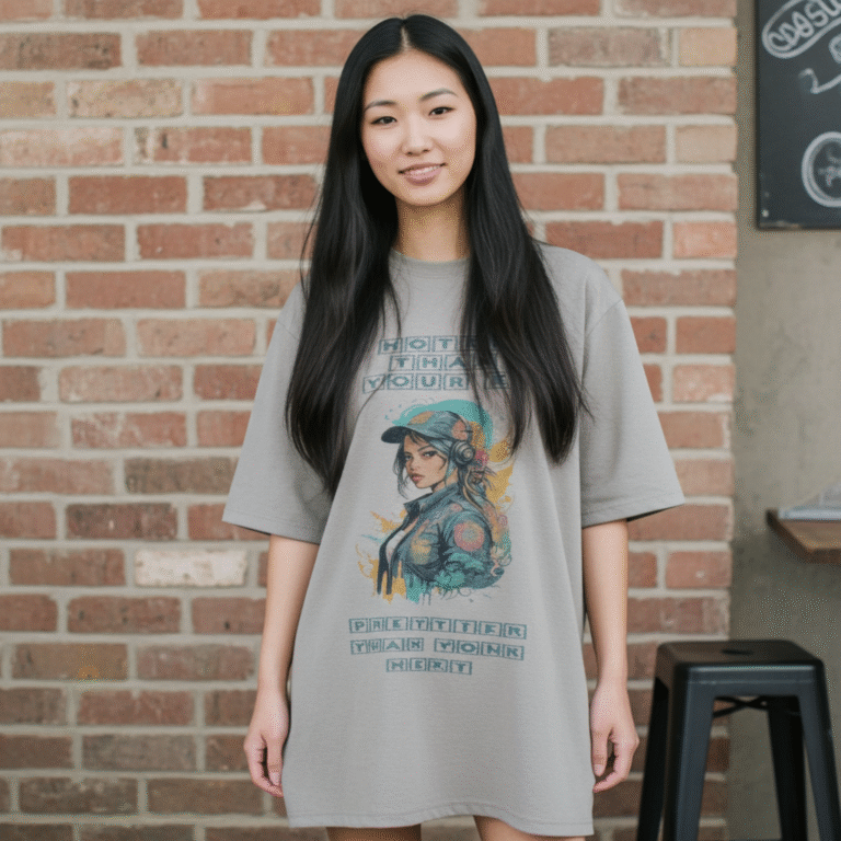 Best relaxed fit t shirts for women with bold slogan