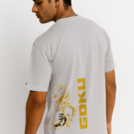 Goku Anime Trendy Stylish Baggy T-Shirt for Men's Side Angle